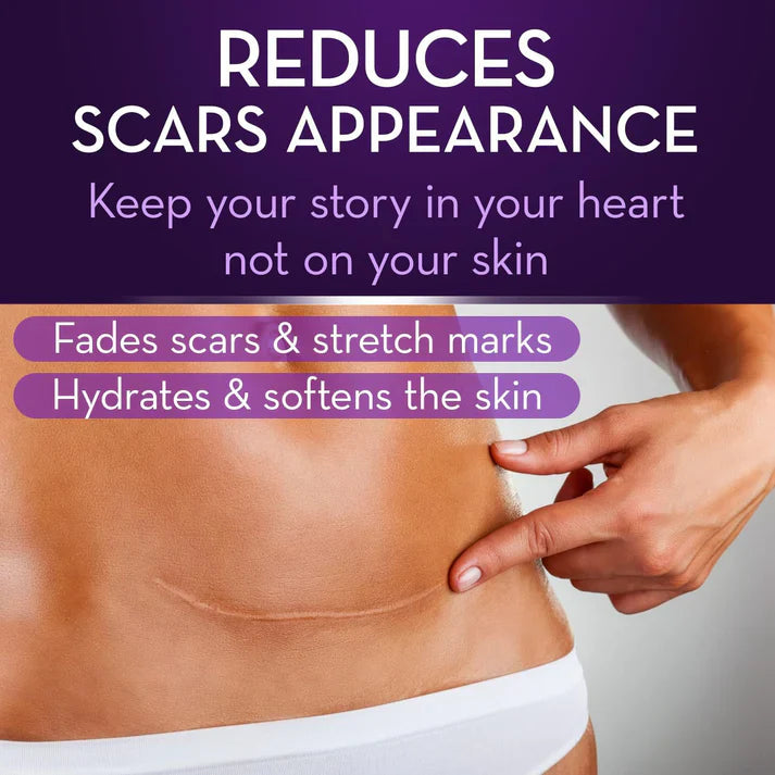 Advanced Scar Gel – Treats old and new scars, helps reduce the appearance of scars from acne, surgery, burns, injuries, and stretch marks