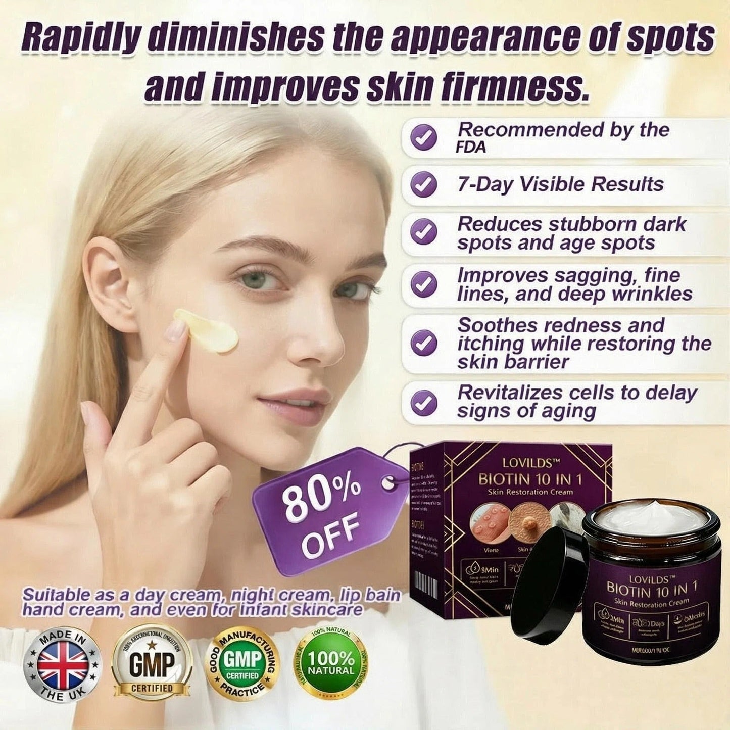 𝐋𝐀𝐒𝐓 𝐃𝐀𝐘 𝟓𝟎% 𝐎𝐅𝐅 - 𝐋𝐎𝐕𝐈𝐋𝐃𝐒™ 𝐁𝐢𝐨𝐭𝐢𝐧 🌼🌼𝟏𝟎-𝐢𝐧-𝟏 𝐒𝐤𝐢𝐧 𝐑𝐞𝐬𝐭𝐨𝐫𝐚𝐭𝐢𝐨𝐧 𝐂𝐫𝐞𝐚𝐦 | 𝑅𝑒𝑠𝑢𝑙𝑡𝑠 𝑖𝑛 𝟕 𝑑𝑎𝑦𝑠